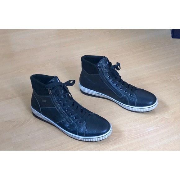 Remonte Maditta Ankle Boots NO INSOLES Zip Lace Black White Sz 11 US 43 EU D0772 - Picture 2 of 8